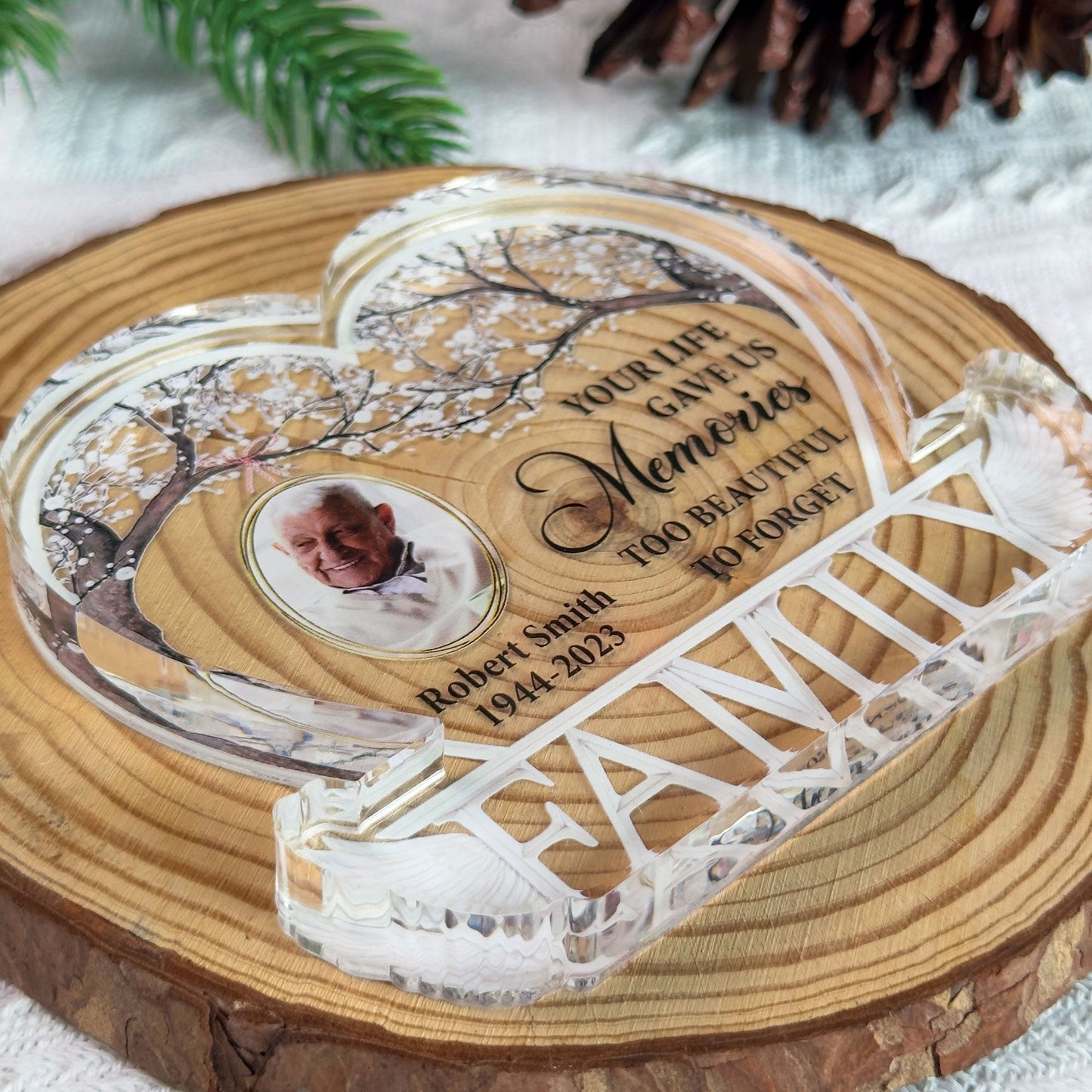 Your Life Gave Us Memories - Personalized Acrylic Photo Plaque