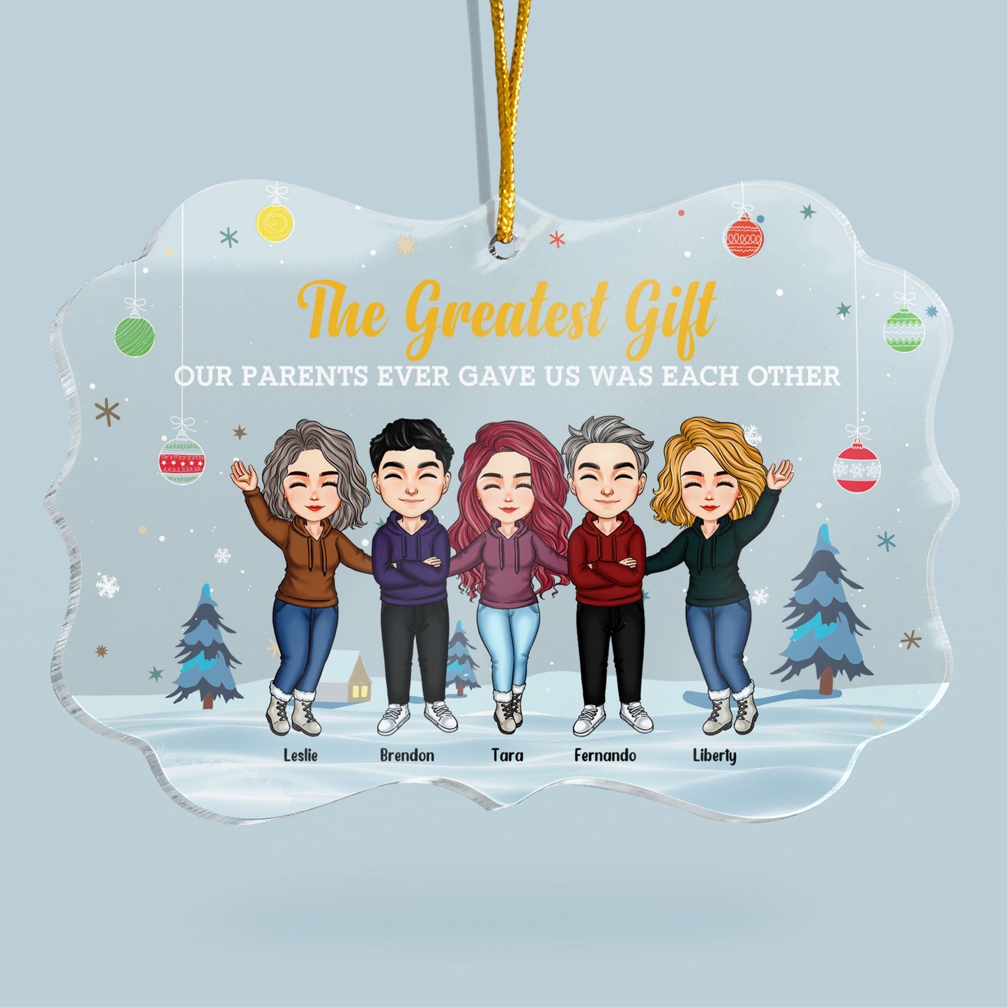 The Greatest Gift For Brothers And Sisters - Personalized Acrylic Ornament
