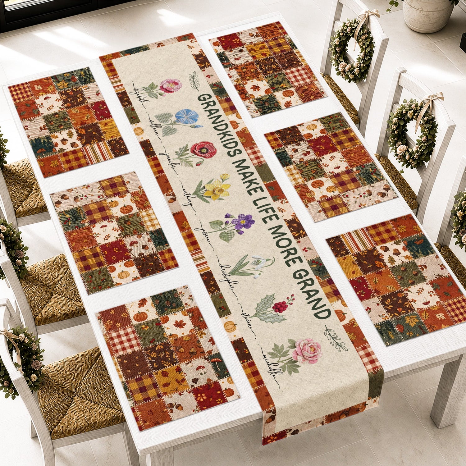 Grandkids-Make-Life-More-Grand-Personalized-Table-Runner-Set-1