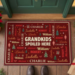 Grandkids Spoiled Here - Customize With Kids Names - Personalized Doormat 1