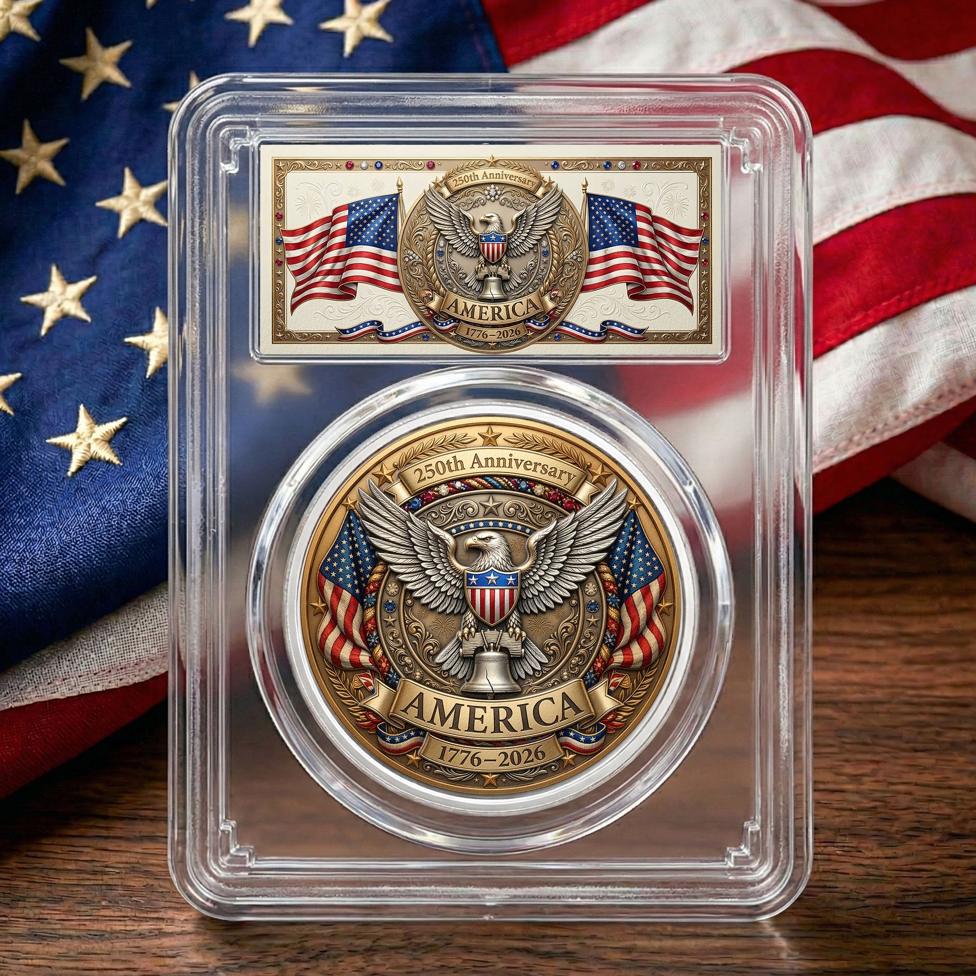250 Years Of Freedom American Eagle Liberty Bell - Coin