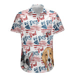 Dog Dad Patriotic America 4th Of July - Personalized Hawaiian Shirt