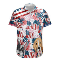 Dog Dad Patriotic America 4th Of July - Personalized Hawaiian Shirt