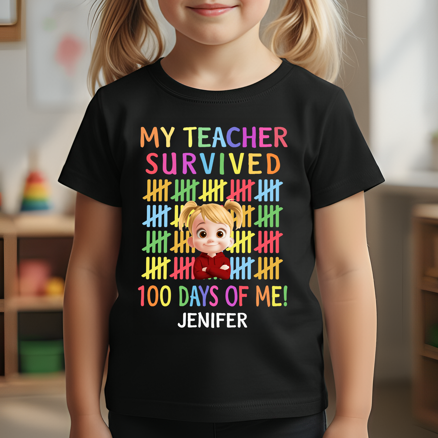 100 Days Of School School Boys Girls Kids Gift - Personalized Shirt