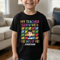 100 Days Of School School Boys Girls Kids Gift - Personalized Shirt