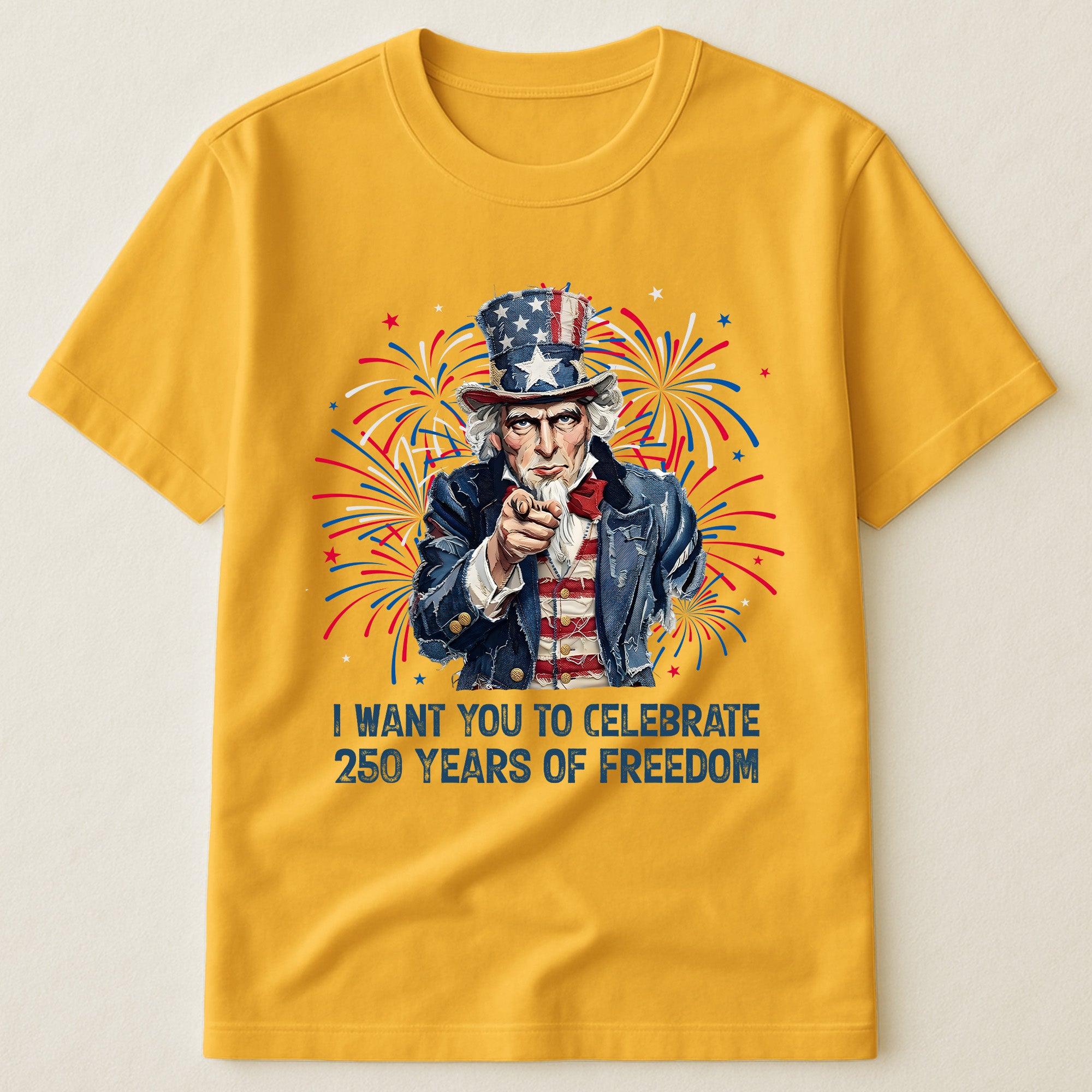 Patchwork Style Usa Uncle Sam Print - Shirt