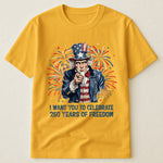 Patchwork Style Usa Uncle Sam Print - Shirt