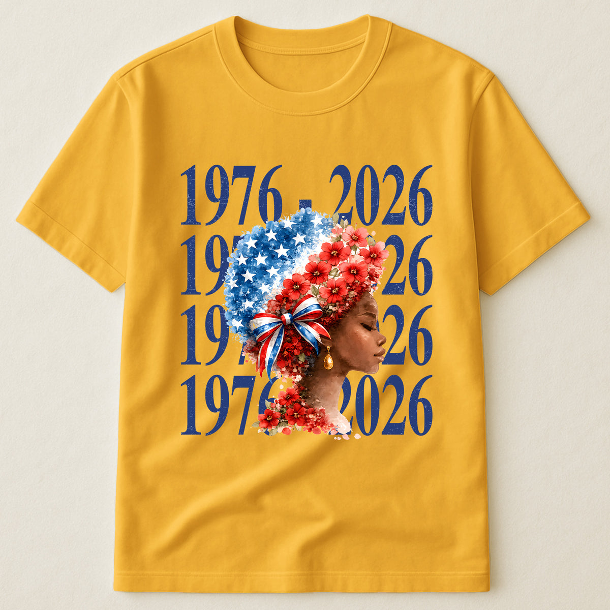 Black Woman Patriotic Afro - Shirt