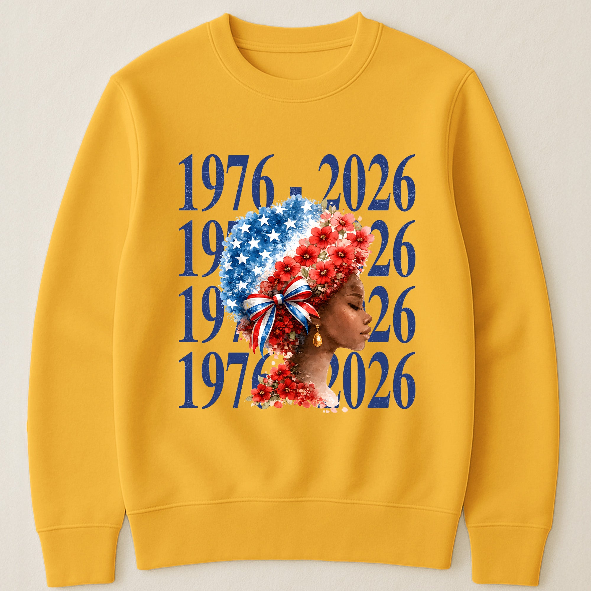 Black Woman Patriotic Afro - Shirt