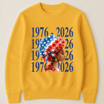 Black Woman Patriotic Afro - Shirt