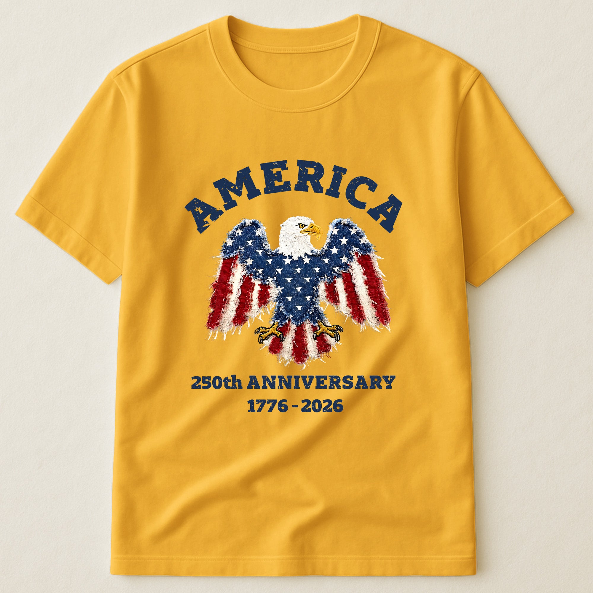 Patchwork Style USA Bald Eagles Print - Shirt