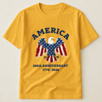 Patchwork Style USA Bald Eagles Print - Shirt