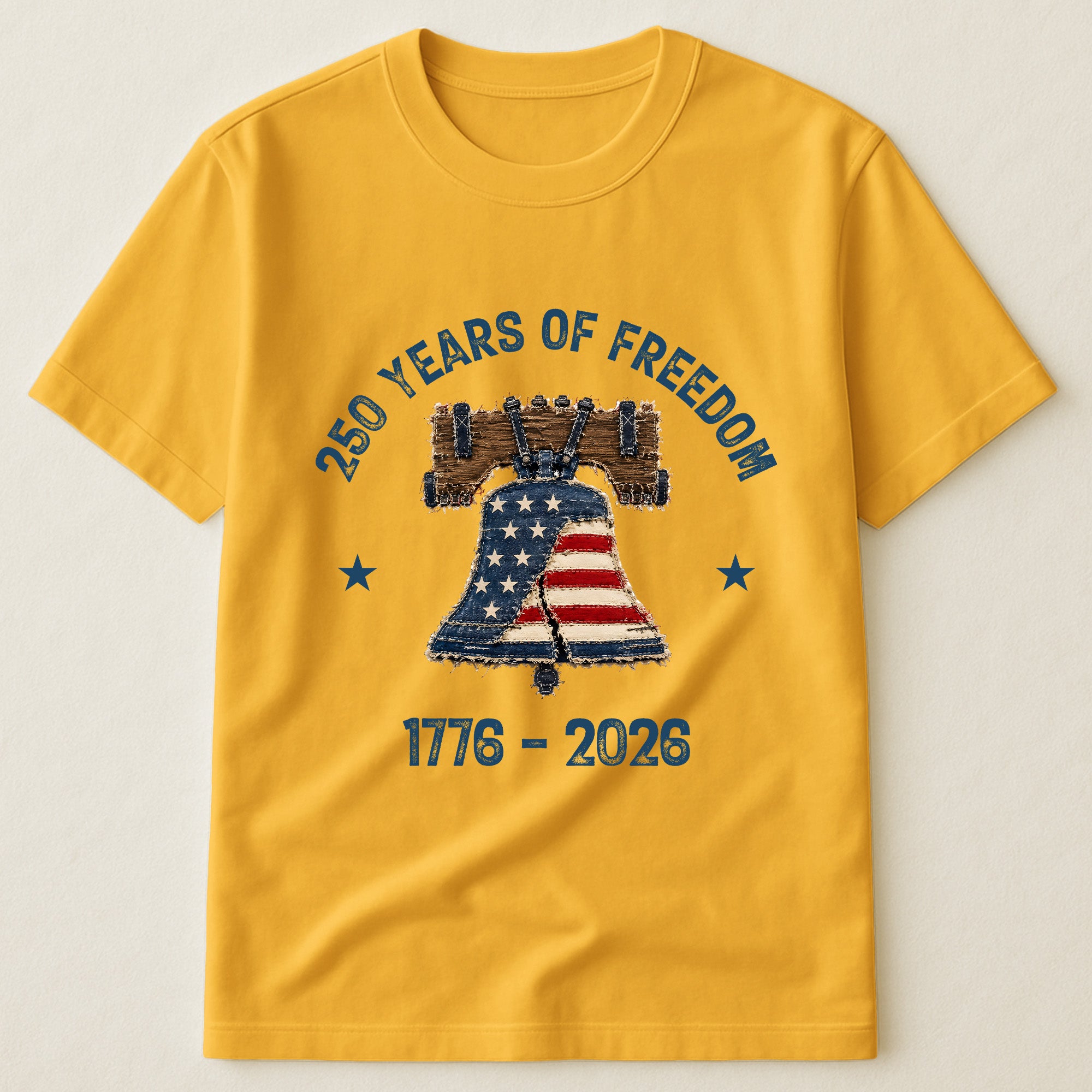 Patchwork Style USA Liberty Bell Print - Shirt