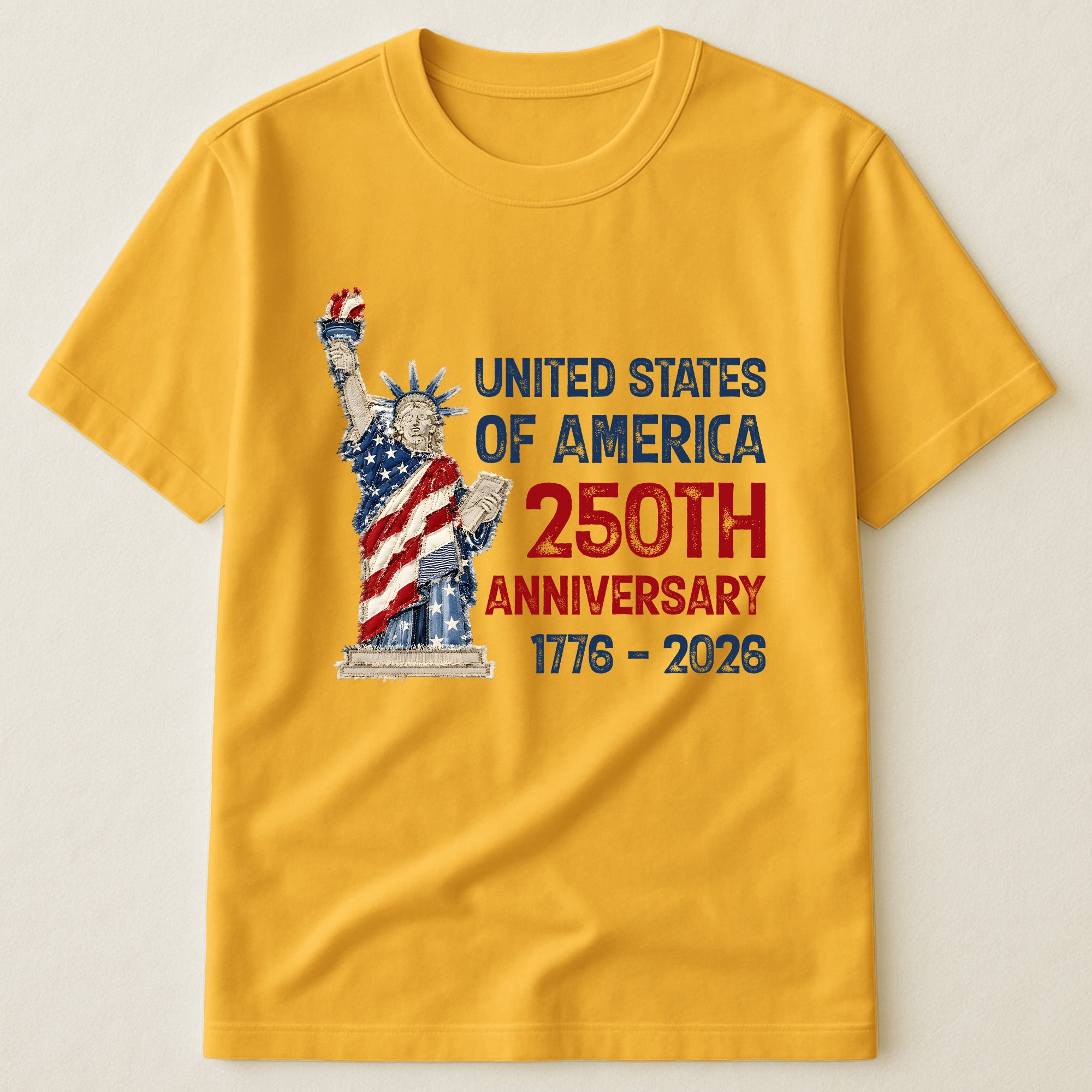 Patchwork Style USA Statue Of Liberty Print - Shirt
