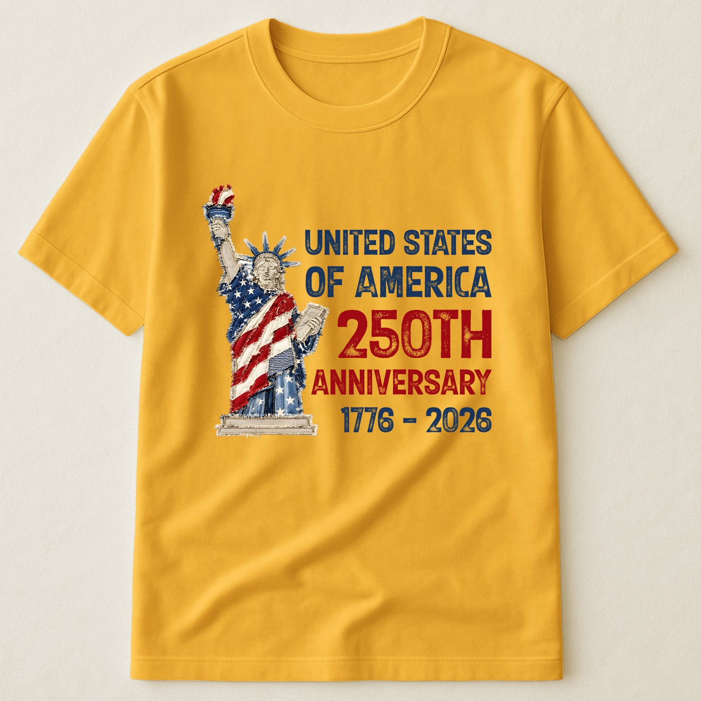 Patchwork Style USA Statue Of Liberty Print - Shirt