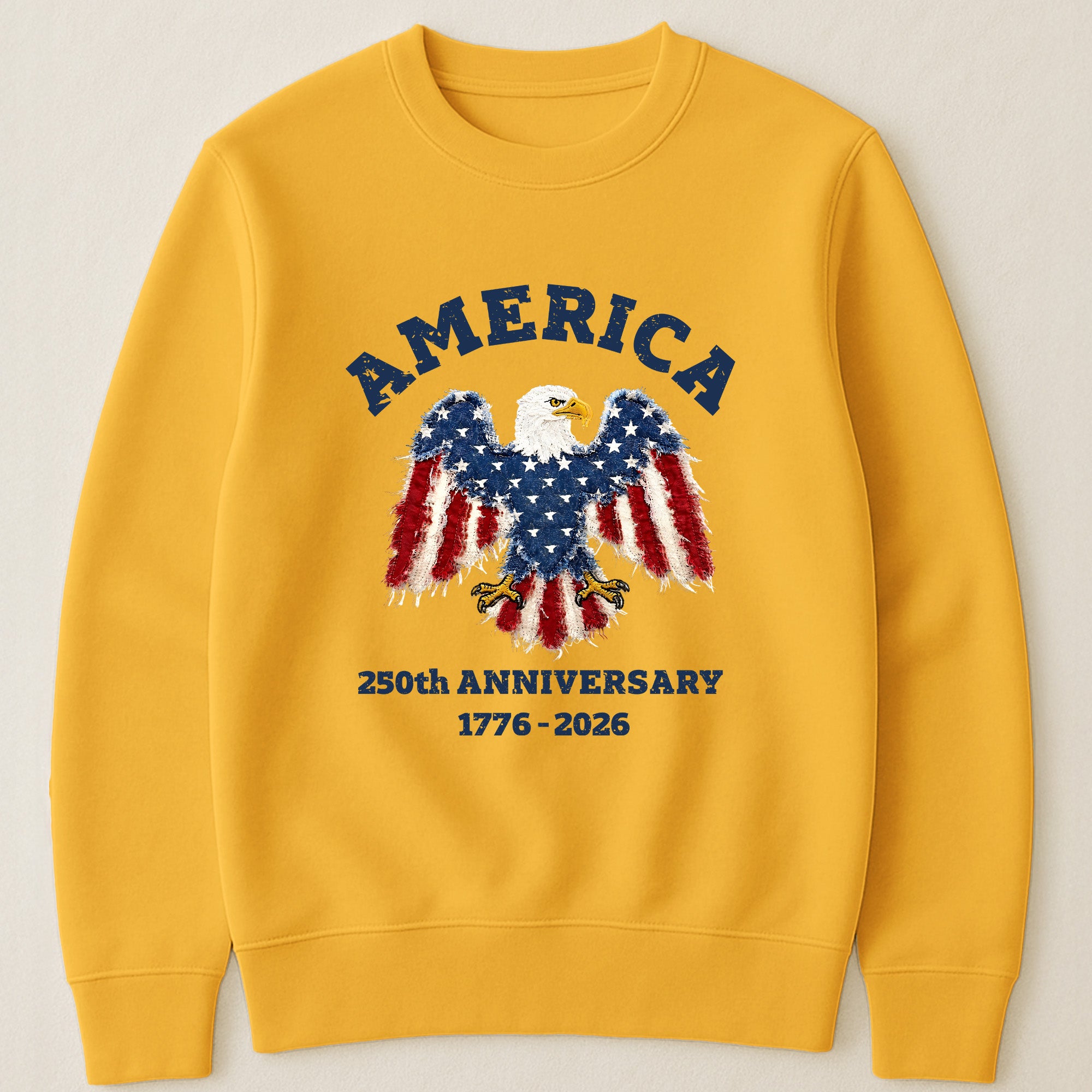Patchwork Style USA Bald Eagles Print - Shirt