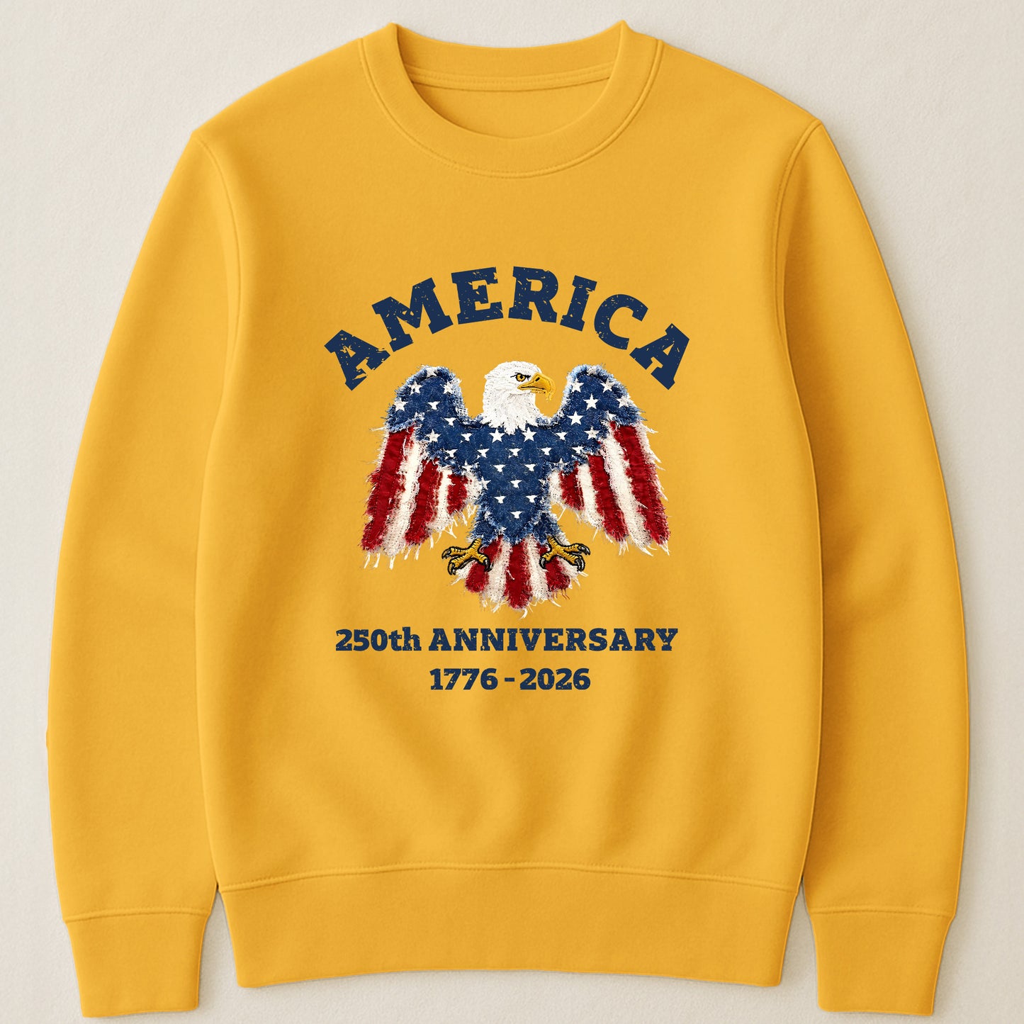 Patchwork Style USA Bald Eagles Print - Shirt