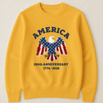 Patchwork Style USA Bald Eagles Print - Shirt