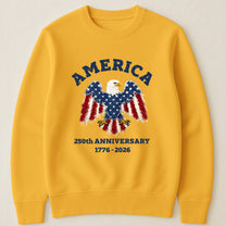 Patchwork Style USA Bald Eagles Print - Shirt