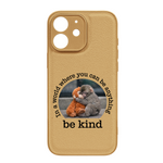 Baby Punch Monkey - Be Kind, Punch The Abandoned Baby Monkey Gift For Animal Lover - Leather Phone Case