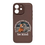 Baby Punch Monkey - Be Kind, Punch The Abandoned Baby Monkey Gift For Animal Lover - Leather Phone Case