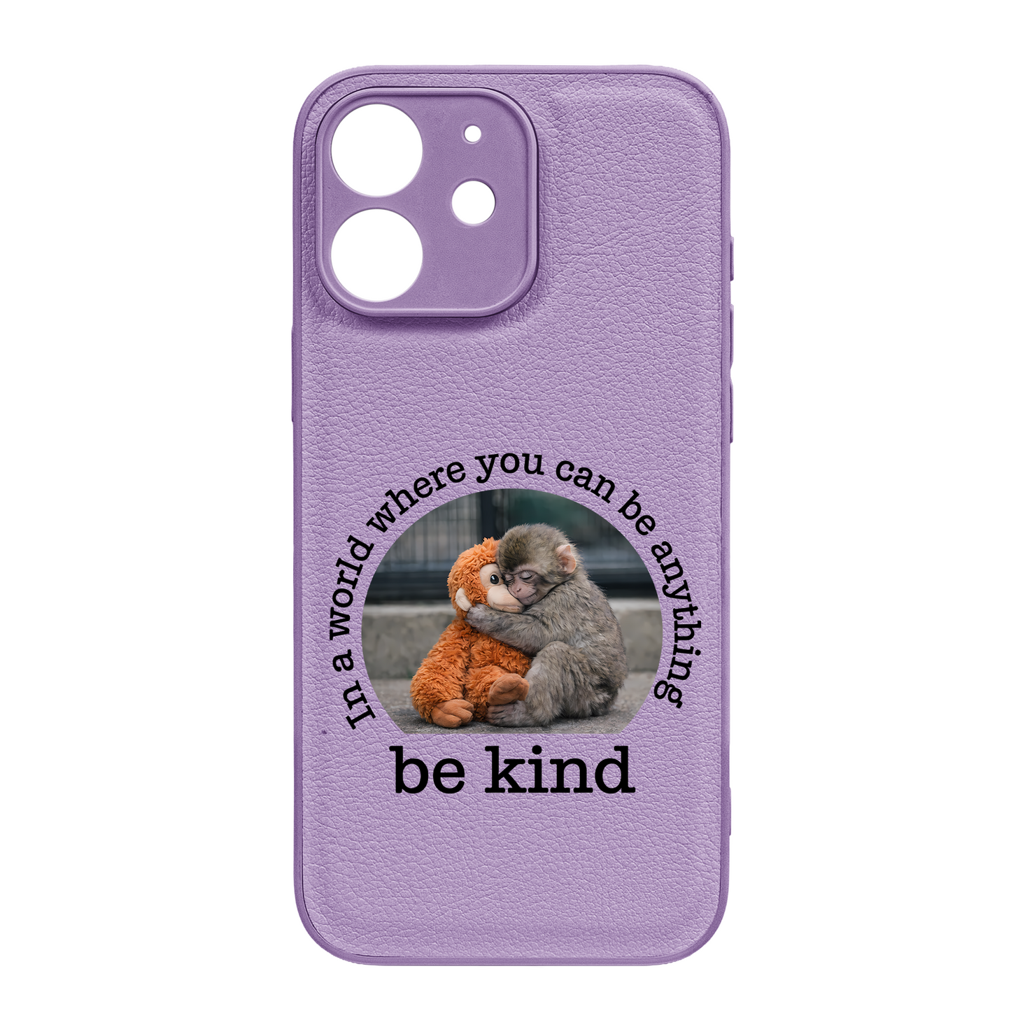 Baby Punch Monkey - Be Kind, Punch The Abandoned Baby Monkey Gift For Animal Lover - Leather Phone Case