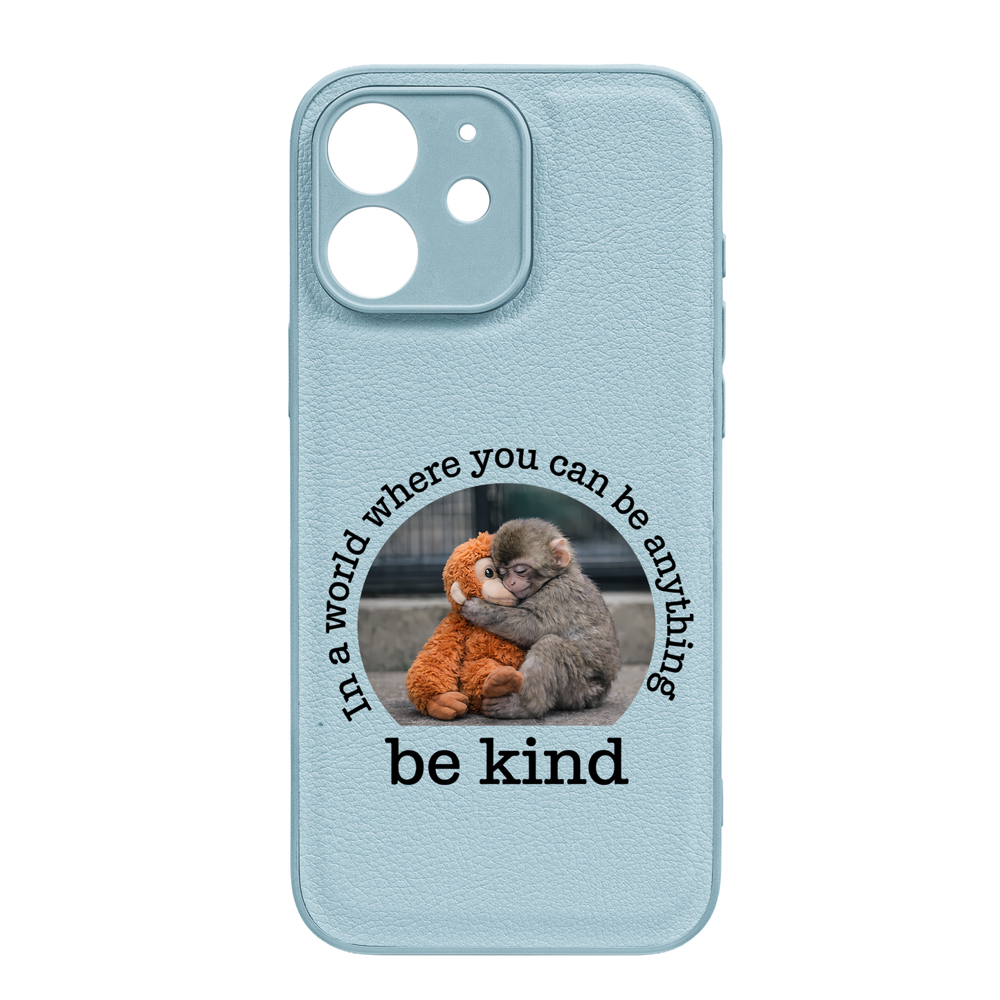 Baby Punch Monkey - Be Kind, Punch The Abandoned Baby Monkey Gift For Animal Lover - Leather Phone Case