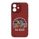 Baby Punch Monkey - Be Kind, Punch The Abandoned Baby Monkey Gift For Animal Lover - Leather Phone Case