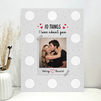 14 Things I Love About You - Personalized Photo Scratch-Off Poster
