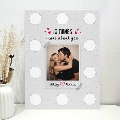 14 Things I Love About You - Personalized Photo Scratch-Off Poster
