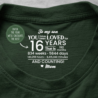 16th 18th 21st Birthday Celebrating Gift Son Daughter Grandson - Personalized Shirt