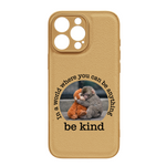 Baby Punch Monkey - Be Kind, Punch The Abandoned Baby Monkey Gift For Animal Lover - Leather Phone Case