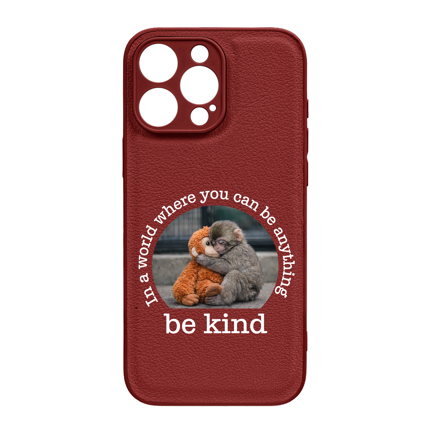 Baby Punch Monkey - Be Kind, Punch The Abandoned Baby Monkey Gift For Animal Lover - Leather Phone Case