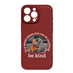 Baby Punch Monkey - Be Kind, Punch The Abandoned Baby Monkey Gift For Animal Lover - Leather Phone Case