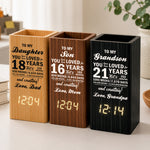 16th 18th 21st Birthday Gift For Son Daughter - Personalized Pen Holder With Clock 1