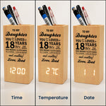 16th 18th 21st Birthday Gift For Son Daughter - Personalized Pen Holder With Clock 4