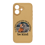Baby Punch Monkey - Be Kind, Punch The Abandoned Baby Monkey Gift For Animal Lover - Leather Phone Case