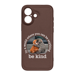 Baby Punch Monkey - Be Kind, Punch The Abandoned Baby Monkey Gift For Animal Lover - Leather Phone Case