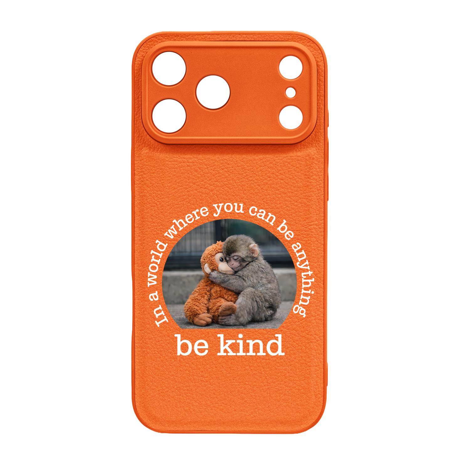 Baby Punch Monkey - Be Kind, Punch The Abandoned Baby Monkey Gift For Animal Lover - Leather Phone Case