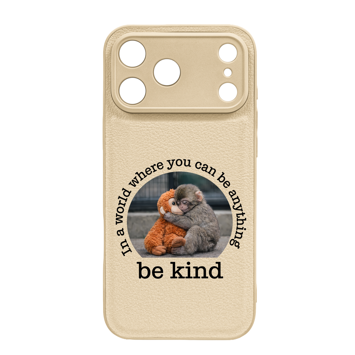 Baby Punch Monkey - Be Kind, Punch The Abandoned Baby Monkey Gift For Animal Lover - Leather Phone Case
