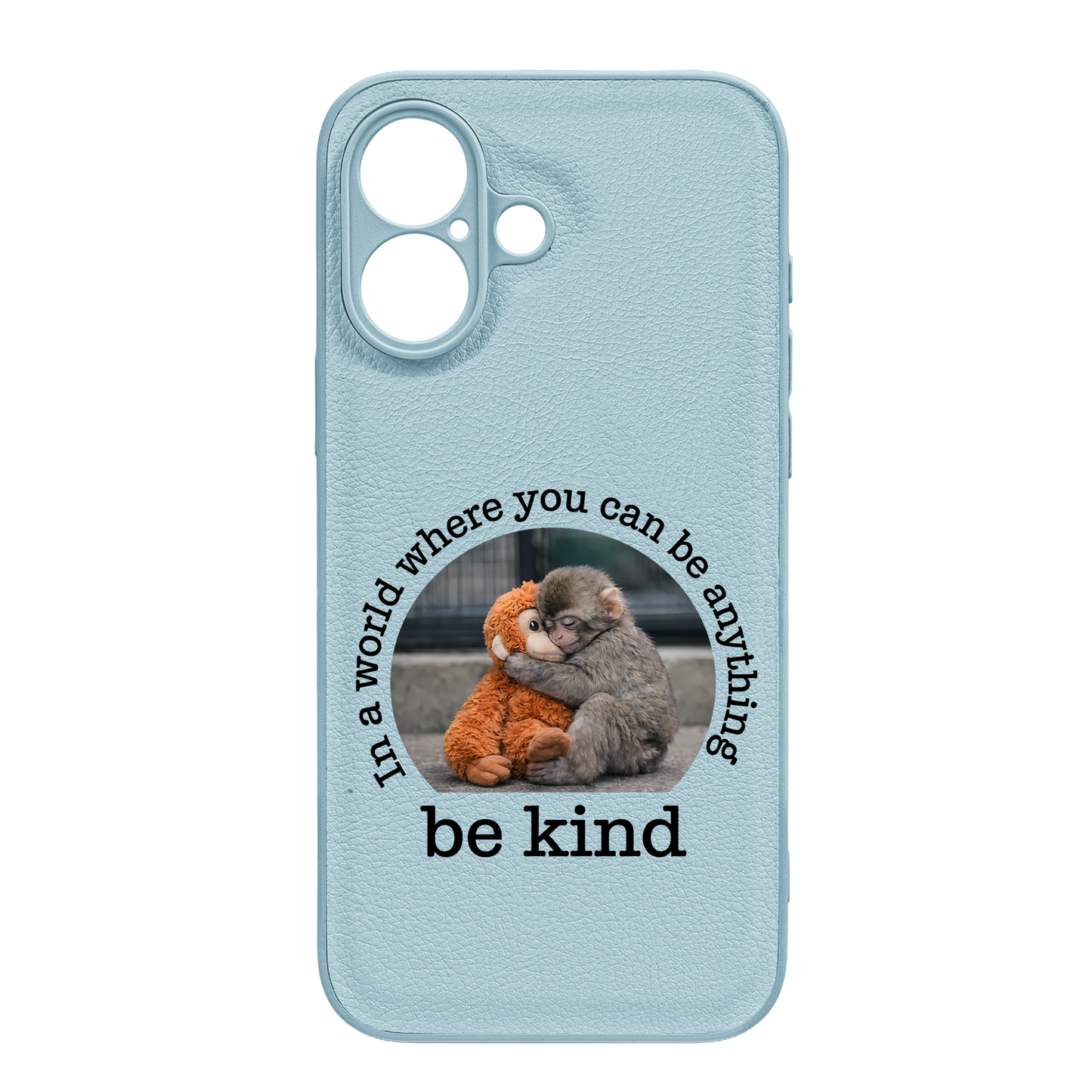 Baby Punch Monkey - Be Kind, Punch The Abandoned Baby Monkey Gift For Animal Lover - Leather Phone Case
