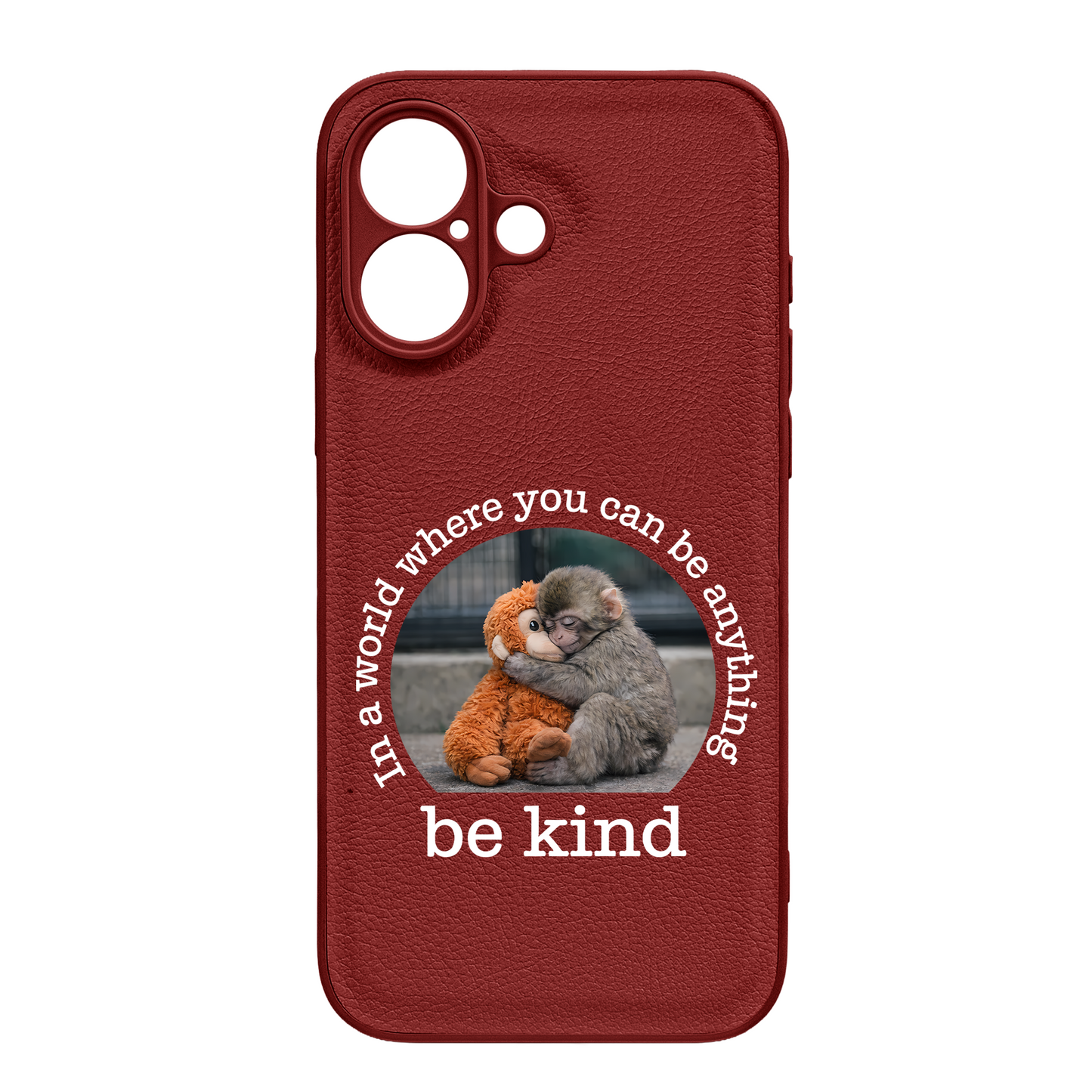 Baby Punch Monkey - Be Kind, Punch The Abandoned Baby Monkey Gift For Animal Lover - Leather Phone Case