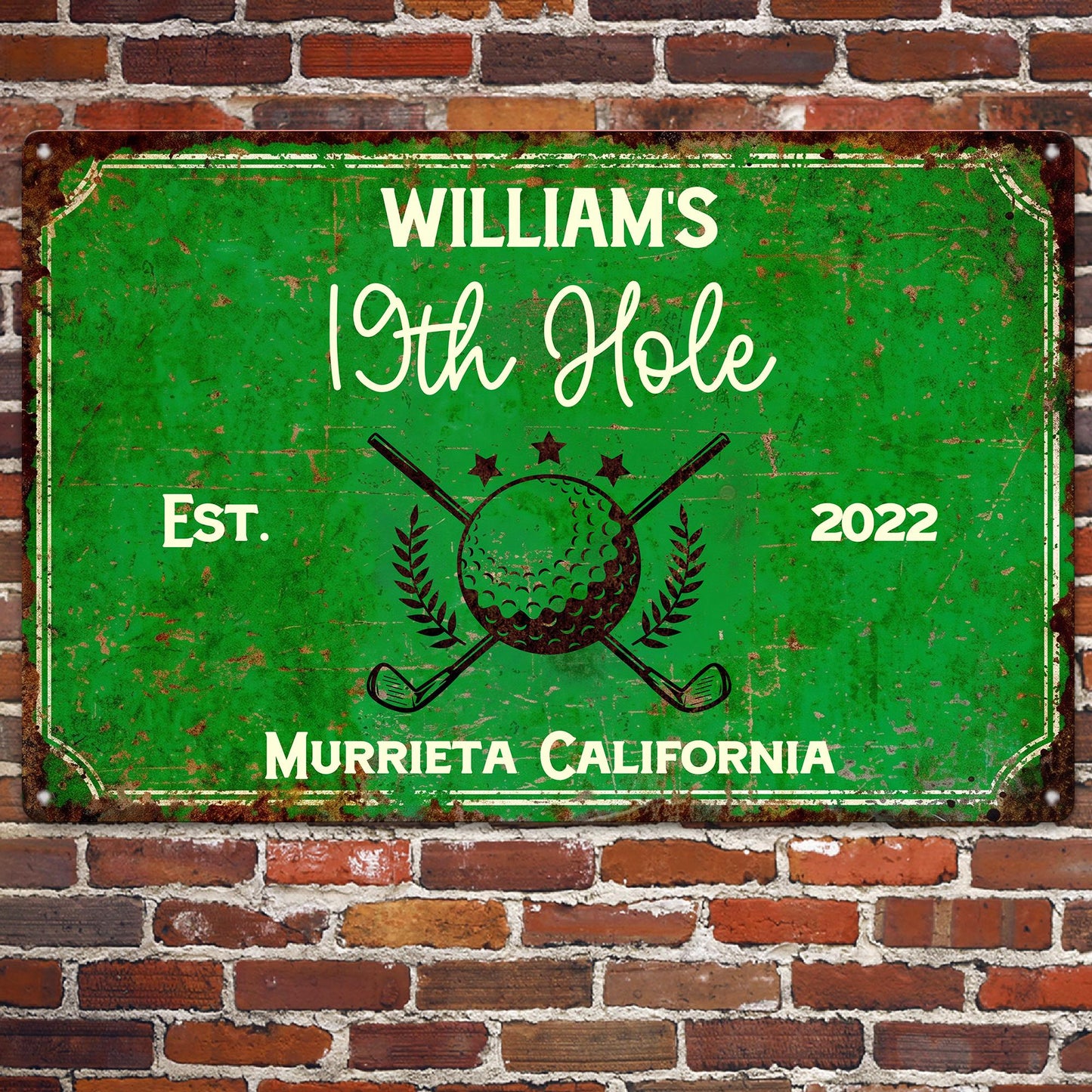 19Th-Hole-Golf-Bar,-Golf-Decor-Gift-Personalized-Metal-Sign2