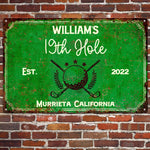 19Th-Hole-Golf-Bar,-Golf-Decor-Gift-Personalized-Metal-Sign2