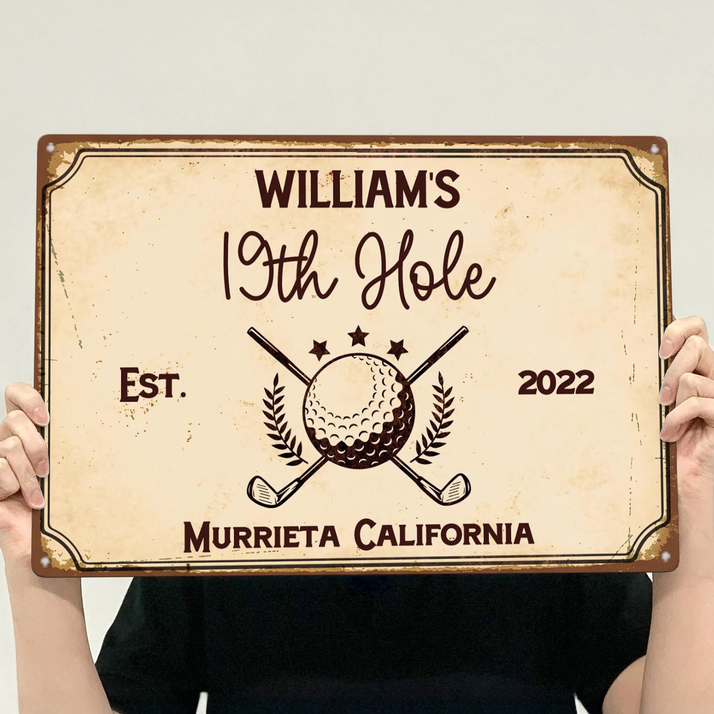19Th-Hole-Golf-Bar,-Golf-Decor-Gift-Personalized-Metal-Sign4