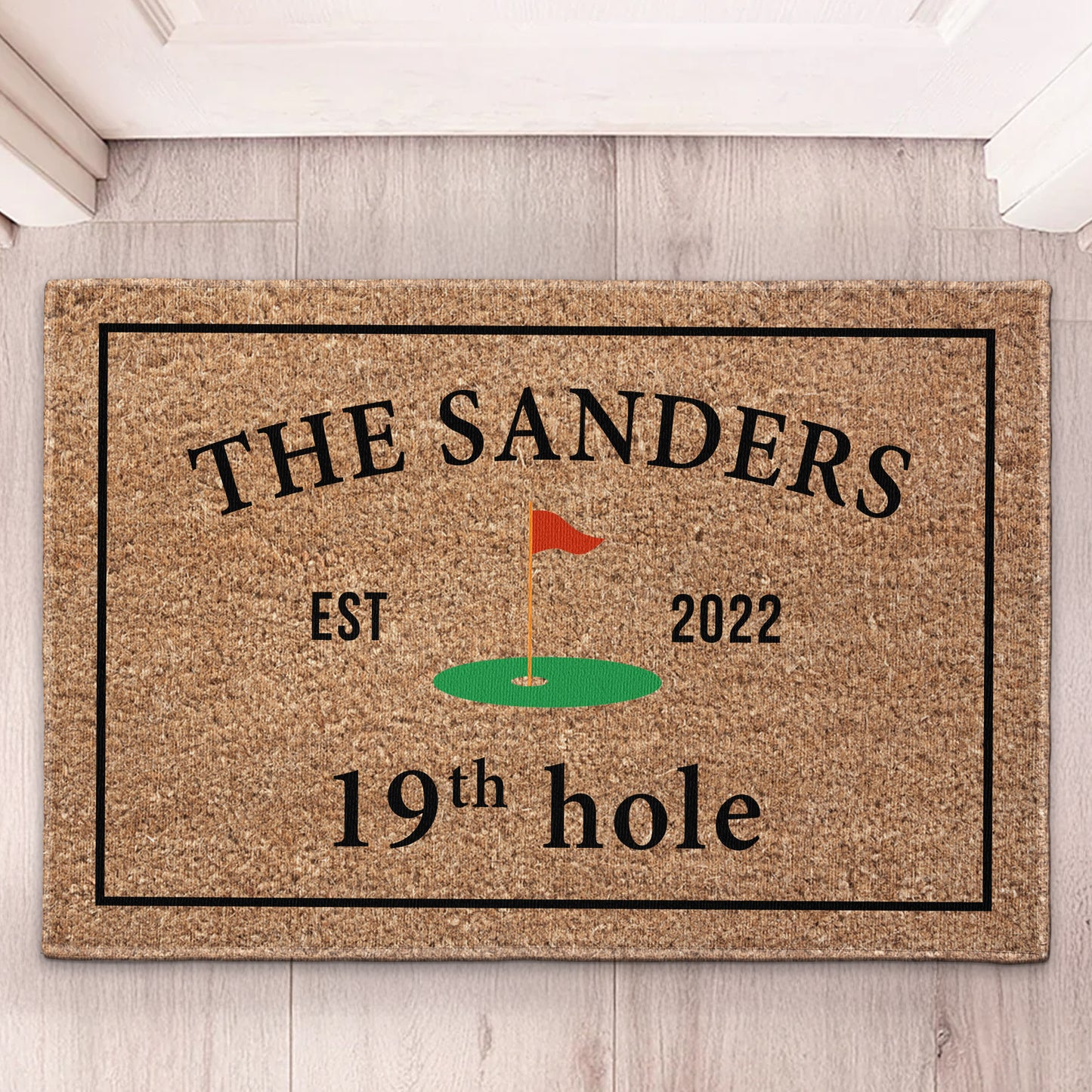 19Th-Hole-Welcome,-Golf-Course-Entryway-Decor-Gift--Personalized-Doormat-1