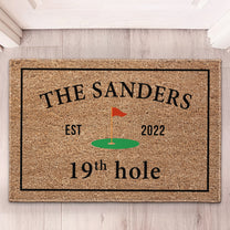 19Th-Hole-Welcome,-Golf-Course-Entryway-Decor-Gift--Personalized-Doormat-1