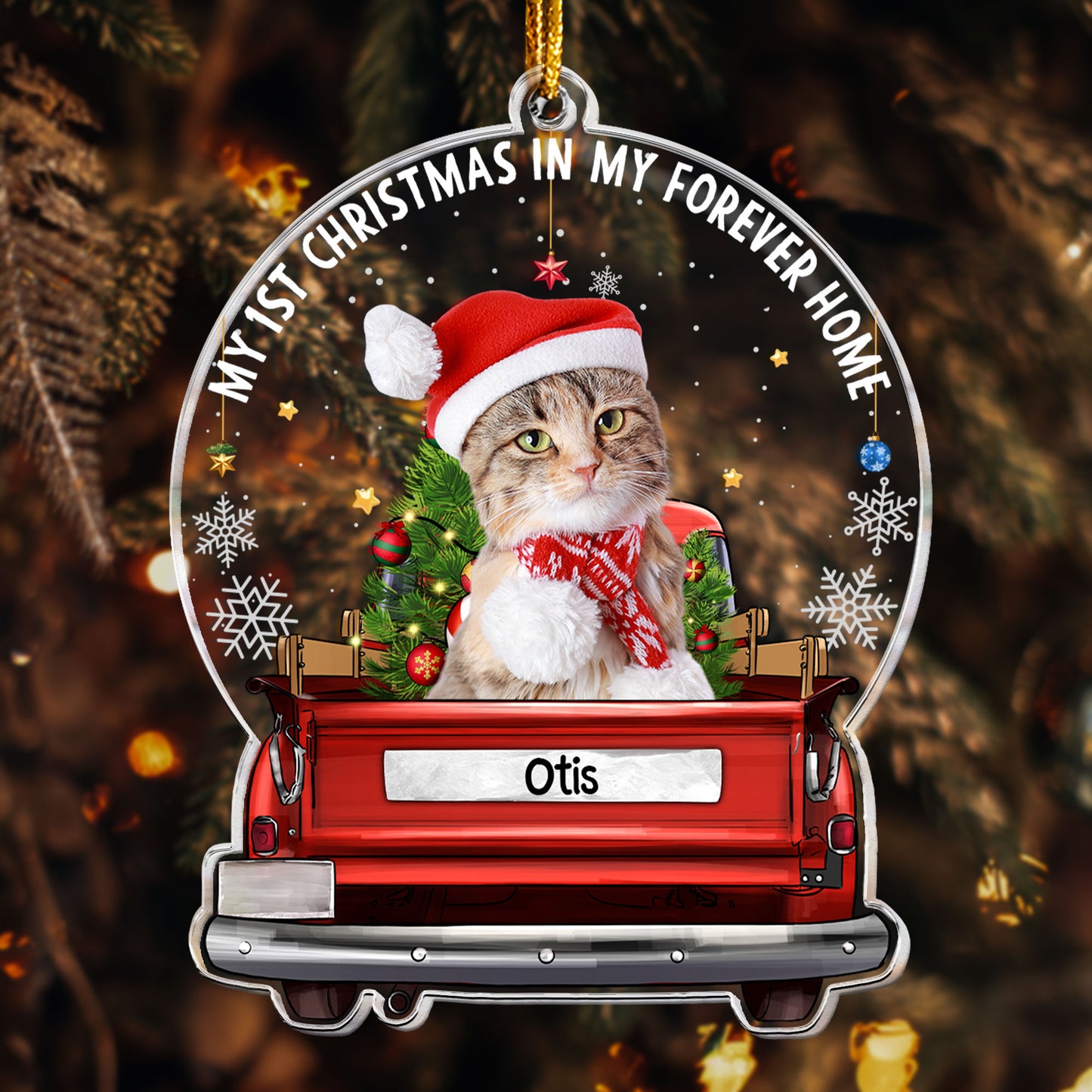 1St Christmas In My Forever Home - Personalized Acrylic Ornament