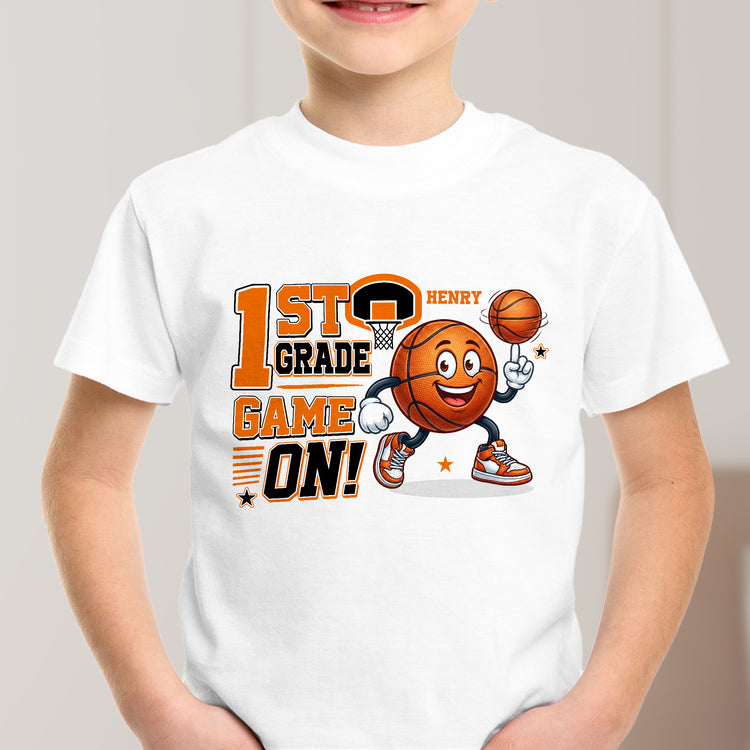 1St,-2Nd..-Grade-Game-On-Gift-For-Back-To-School,-Basketball-Kids-Personalized-Shirt-2