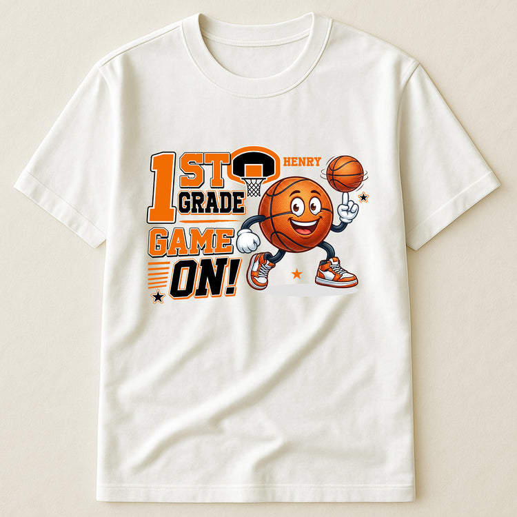 1St,-2Nd..-Grade-Game-On-Gift-For-Back-To-School,-Basketball-Kids-Personalized-Shirt-5